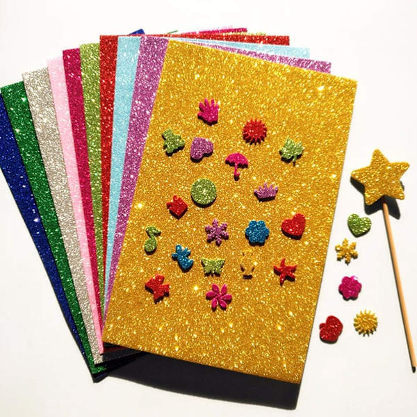 10 stk. Glitter Skumark Eva Skum Fargerikt Svamppapir Cr,ZQKLA