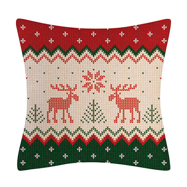 4 STK 45x45 cm Pyntepudebetræk Juledekoration Sofa, ZQKLA