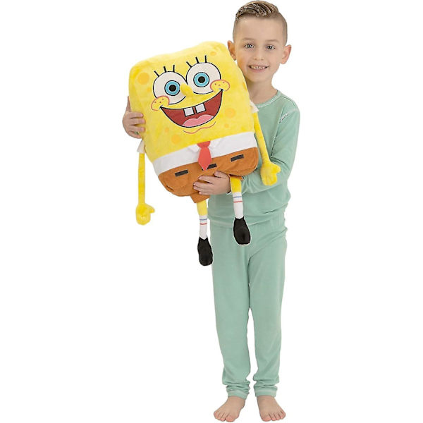 Spongebob Kids Sängkläder Super Mjuk Plysch Gosedjur Kudde Kompis, En Storlek, Av Franco Typ 2