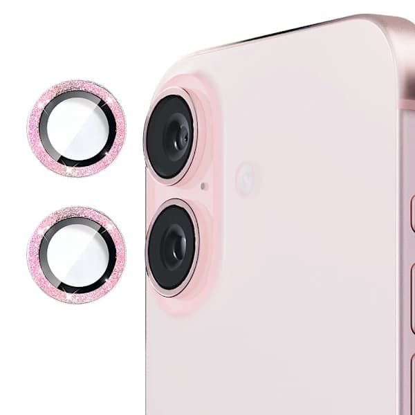 Hat Prince Glitter Linssisuoja iPhone 16 Pinkki,su