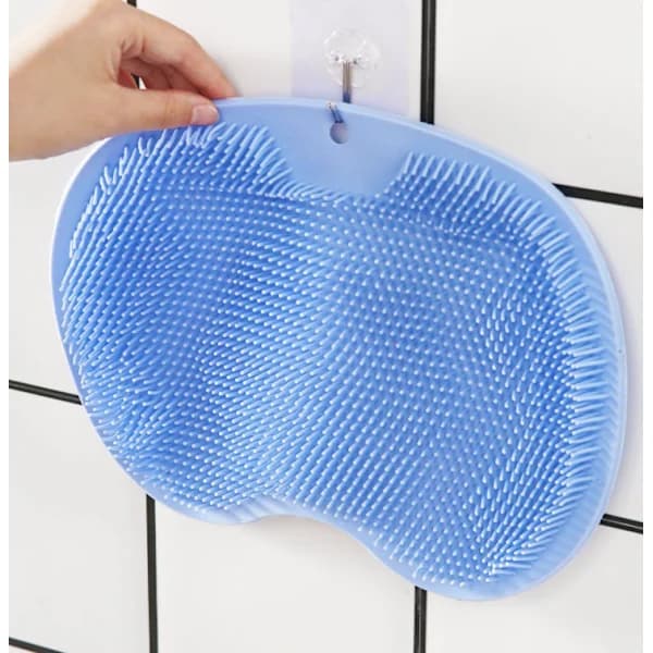 Fotskrubbmatte med sklisikre sugekopper blå, su