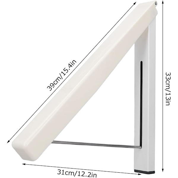 Sammenleggbart veggmontert klesstativ, Aluminium Uttrekkbar Vegg, ZQKLA