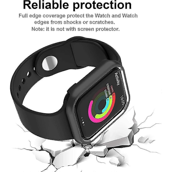 Anti-ridse Metal Bumper Cover til Iwatch Serie 4/5/6 Black 44mm