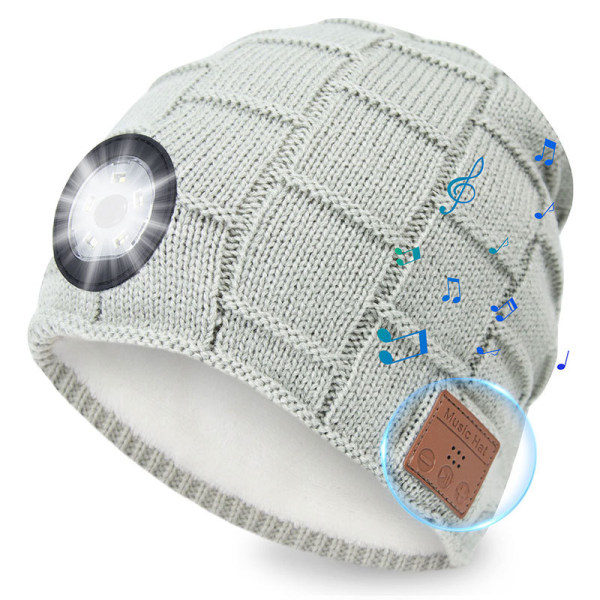 Bluetooth Beanie Hat Torch, LED Light Up Beanie Music Hat, B,ZQKLA