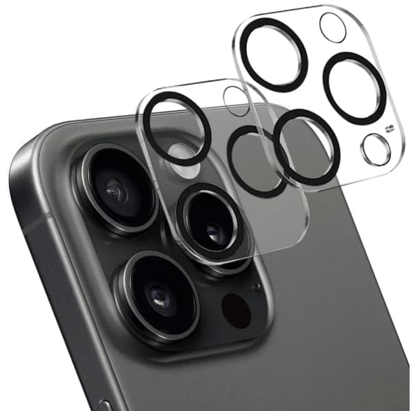 [2-Pack] iPhone 15 Pro -kameran suojalasi - suojaa naarmuilta