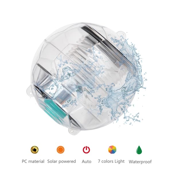 Flydende Solar Pool Light LED Belysning Automatisk Farveskift, ZQKLA