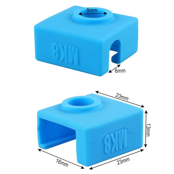 Silikonesokker til 3D-printer, 5 stk. Silikonecover til MK8, ZQKLA