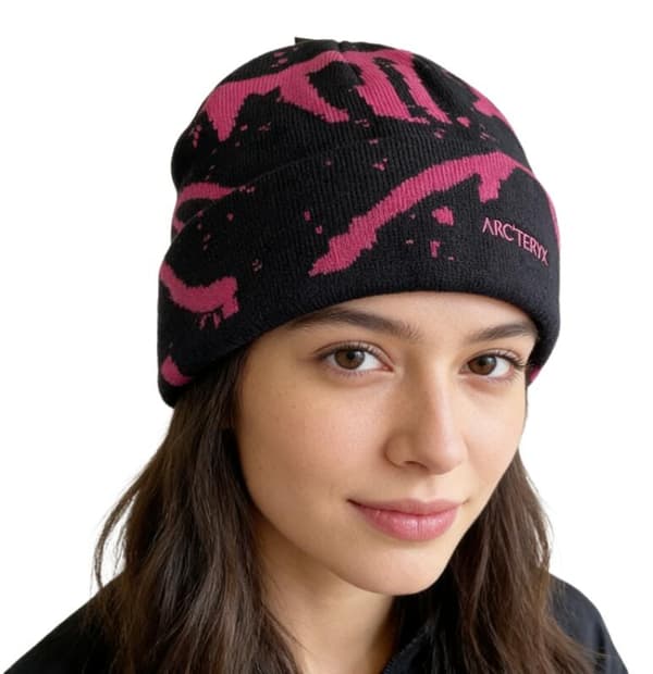 Arc'teryx Grotto Jacquard Stickad Mössa ullmössa rose pink