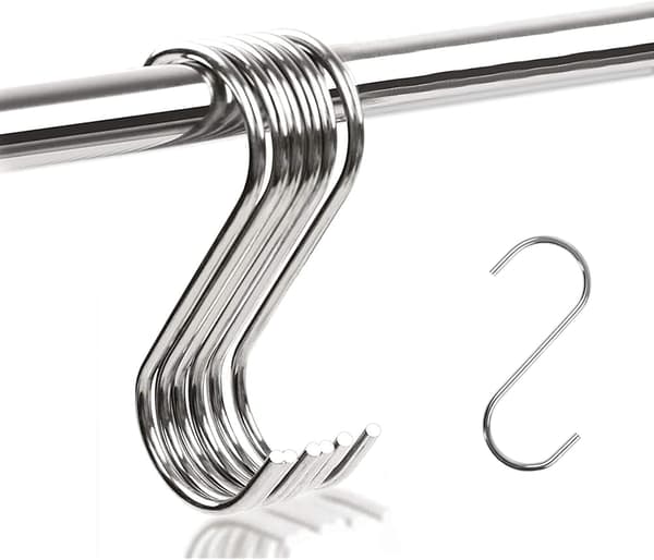 S-Kroker [10 stk], S-Formede Metallkroker, Multifunksjonskrok, for K