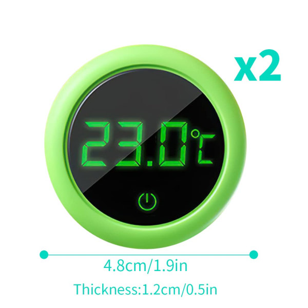 Akvarium Termometer, 2 stk Elektronisk LCD Digital Termometer, ZQKLA