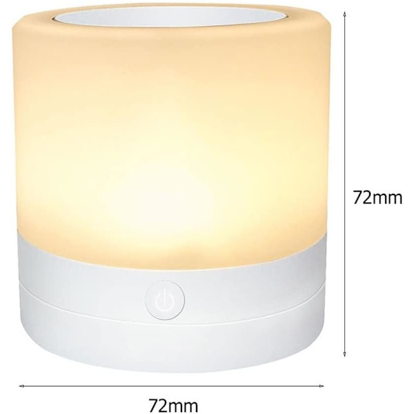 Nattlampe LED Fargebelysning Berøringssensor Sengelampe for ,ZQKLA