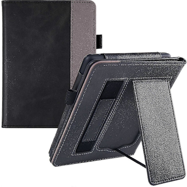 Kreativt etui med stativ, kompatibelt med 6,8 tommer Kindle Paperwhite 11. generation 2021 Black Gray