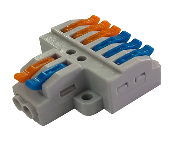 Lever-Nut Ledningsforbindelser, 2 ind 6 ud 8 Port Leder Compa, ZQKLA