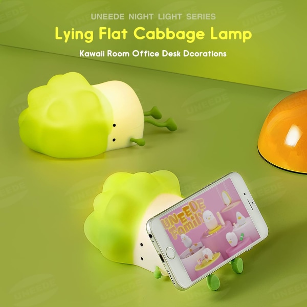 Night Light for Kids, Cute Cabbage Silicone Nursery Night Light f