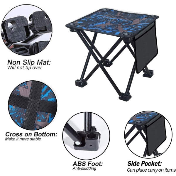 Camping Folding Stool, Portable Stool Small Fishing Chair Lightwe