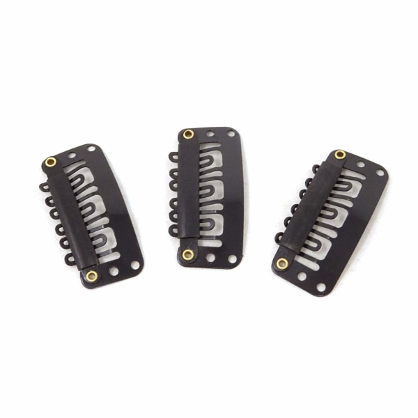 50 stk. 6-tanns U-formede klips for hår extensions - 3,3 cm/1,3 tommer