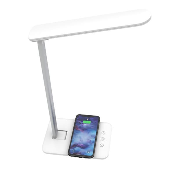 LED Skrivebordslampe med Qi Trådløs Smartlader, Nattlys
