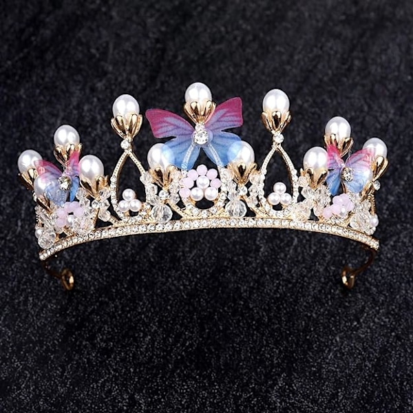 Kristalli Tiara Kruunu Strassit Lapselle Kruunu Diadeemi Prinsessa, ZQKLA