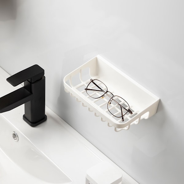 Vægmonteret opbevaringsboks badeværelse toilet multifunktionel opbevaringsreol