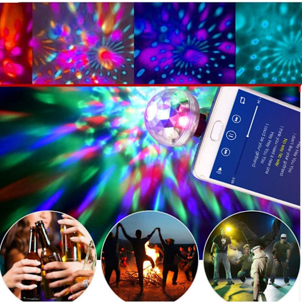 USB Mini Diskotek Lys, Scene DJ Lys, Boolian, Magic Ball L, ZQKLA