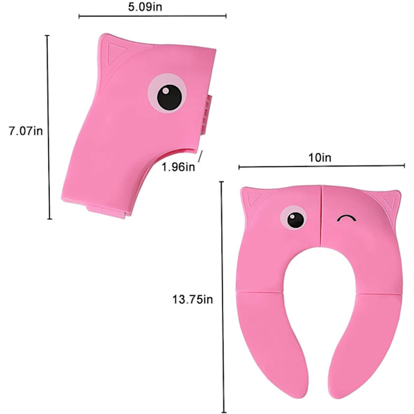 Toilet Pottetræningssædebetræk, Rejsetoilet sæde, Foldbar, ZQKLA