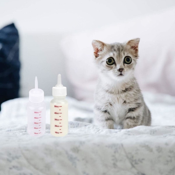 6 stk. 50 ml Baby Kjæledyr Flaske - Spiss smokk Sikker Hund, ZQKLA