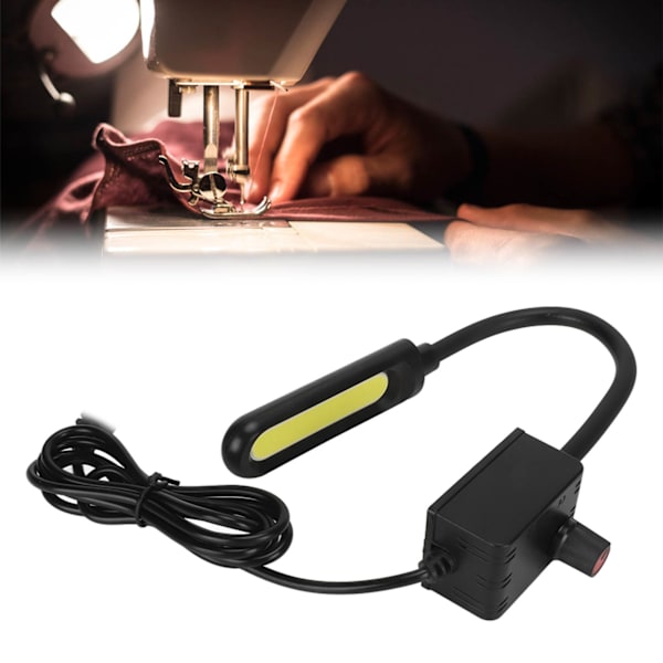 Magnetisk arbetslampa Mjuk svanhals Vredomkopplare Magnetisk bas Enkel kontroll Flexibel arbetslampa för sömnadssvarv 110‑240V EU-kontakt
