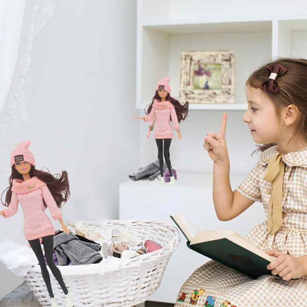 Barbie-dukker i flere farger, supermodellklær til 30 cm dukker