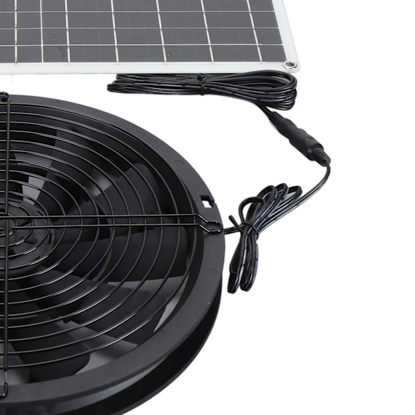 Solardriven Utsugsfläkt Vattentät Hög Hastighet 20W 16V Solpanel Ventilationsfläkt för Hönshus Djurhus Lada Växthus
