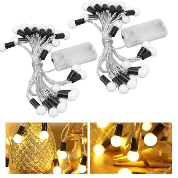 2 Set Globe String Dekorativ Ljus Inomhus LED Ornamental String Fairy Festival Ljus