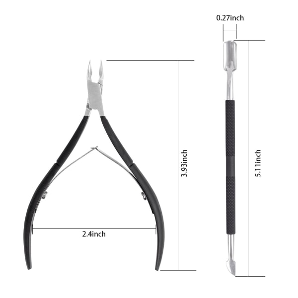Cuticle Trimmer med Cuticle Pusher - Cuticle Remover Cuticle
