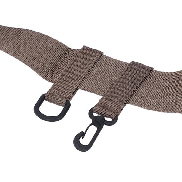 Fiske Stang Midjeholder Justerbar Lett Bærbar Fiske Stang Brakett Belte med Kroker for Utendørs Khaki