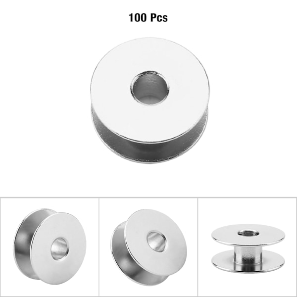 100pcs Metal Sewing Bobbins for Universal Industrial Sewing Machines (40264 without holes)