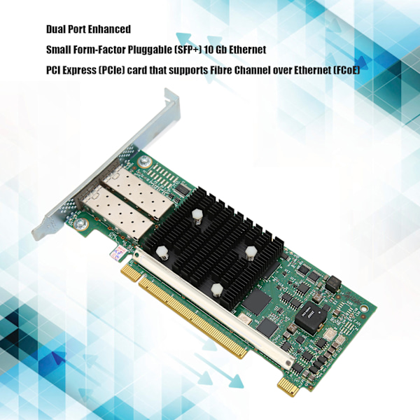 Ethernet-grænsefladekort 2-port Ethernet Virtual Interface Card SFP+ optisk modul kort PCI Express 10Gb netværksadapter