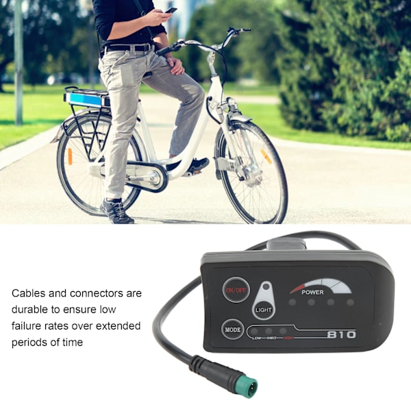 Elektrisk cykel LED-displaymätare Elektrisk skoter LED-displaypanel med 8102 vattentät 5P-kontakt 36V