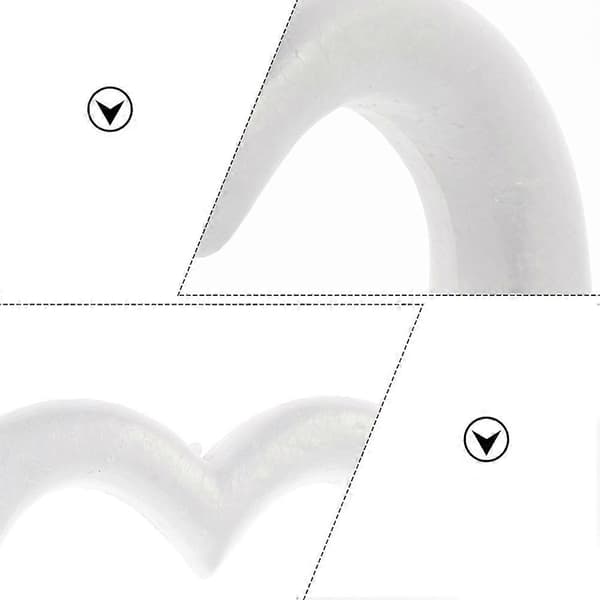 DIY Hjärtformade modelleringsskum-pyssel för bröllopsdekoration 2-pack