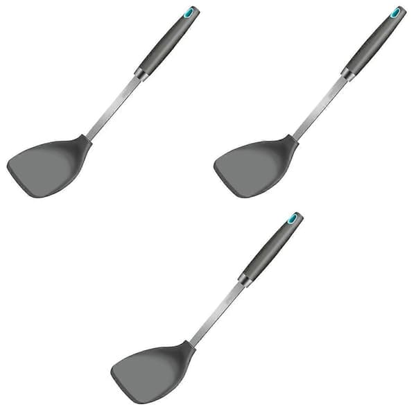 Stekspade köksredskap för matlagning 3-pack silikon silver