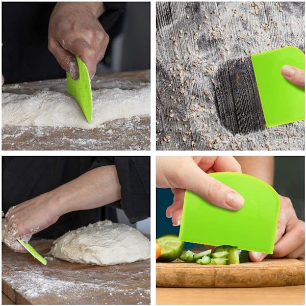 Flexibel Degskrapa Bänkskrapa, Multifunktionell Skrapa För Bröddeg Bakning Tårta Fondant Glasyr, Vassa Kanter Livsmedelsgodkänt Material Köksbakverk