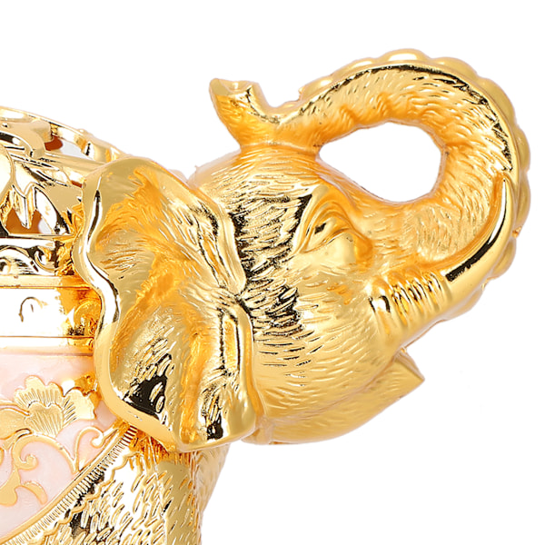 Elefantformet røgelsesbrænder Aromaterapi Ornament til stue Entré Soveværelse (Guld Hvid Baggrund )