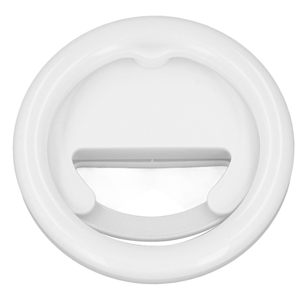 Klips på ringlys for telefon 180 graders rotasjon 3 farger LED selfie ringlys for telefon nettbrett bærbare datamaskiner hvit