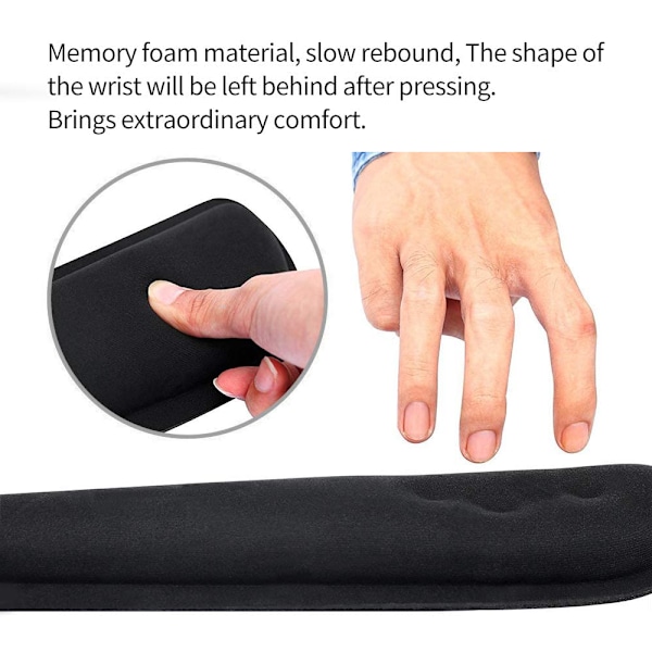 Musmatta set, ergonomiskt handledsstöd set, med minnesskum