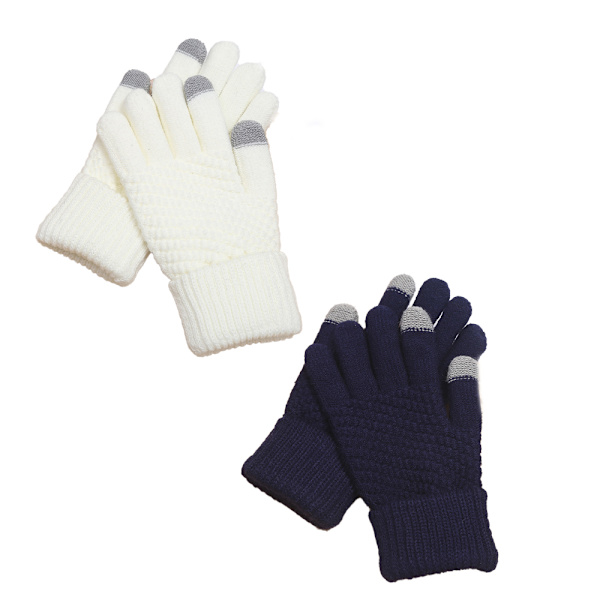 Vinter Touchscreen Handsker, Varme Strikhandsker Elastisk Manchet, Vinterhandsker