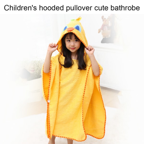Barn Premium huva handduk badhandduk för barn och todd yellow M