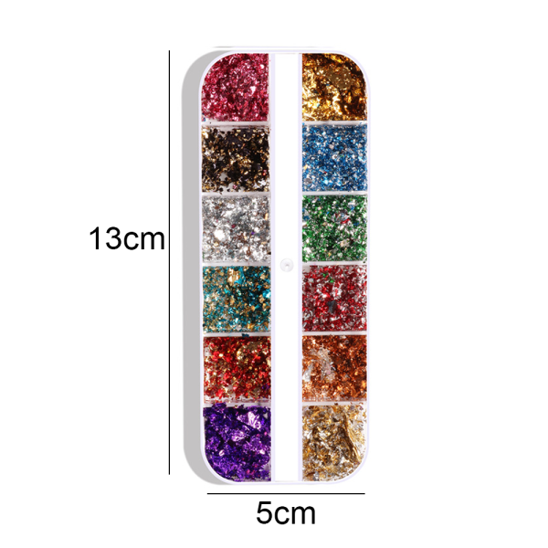 Nail Art Foil Flakes, Nail Foil Flakes Glitter Nail Paljetter