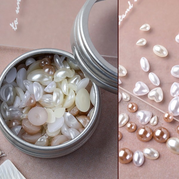 Ferskvannsperle uregelmessige løse perler uten hull for DIY