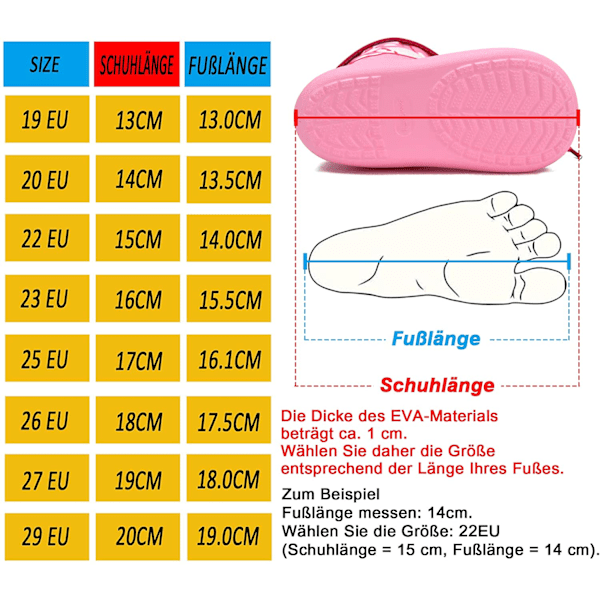 Barnergummistøvler regnsko, sklisikre og lette som en fjær, for gutter og jenter, 150 mm