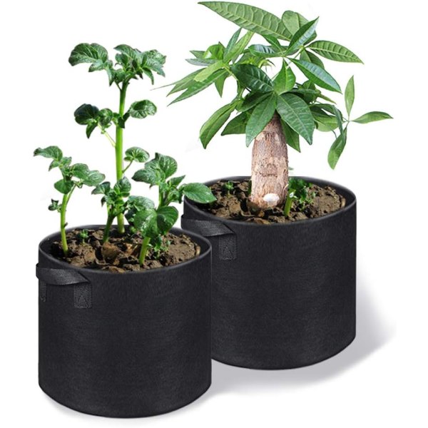 3-pack Grow Bags Tyg Smarta krukor för växter med handtag Buntl