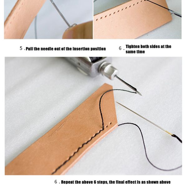 Läder sy awl nål kit DIY hand sömnad verktyg tillbehör för reparation tält ryggsäck typ A