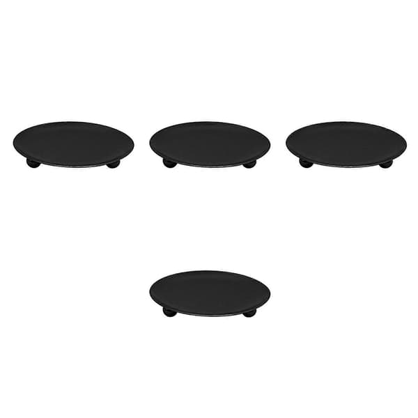 Jernlysestake for bryllupspynt 4 stk. svart lysfat til bord