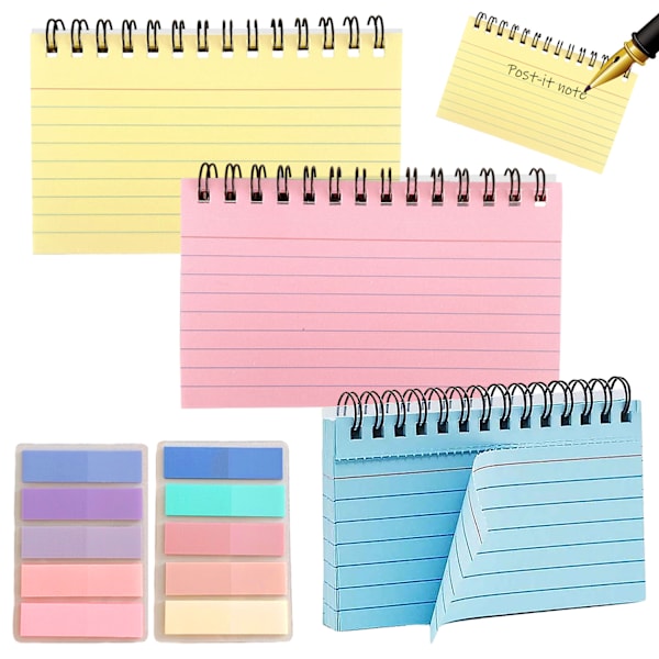 Colorful sticky notes set, translucent self-adhesive notes